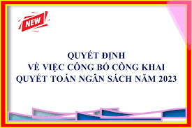Công bố công khai quyết toán ngân sách năm 2023